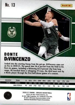 Donte DiVincenzo - 2020-21 Panini Mosaic - #13 - Basketball - Basketball Card Single