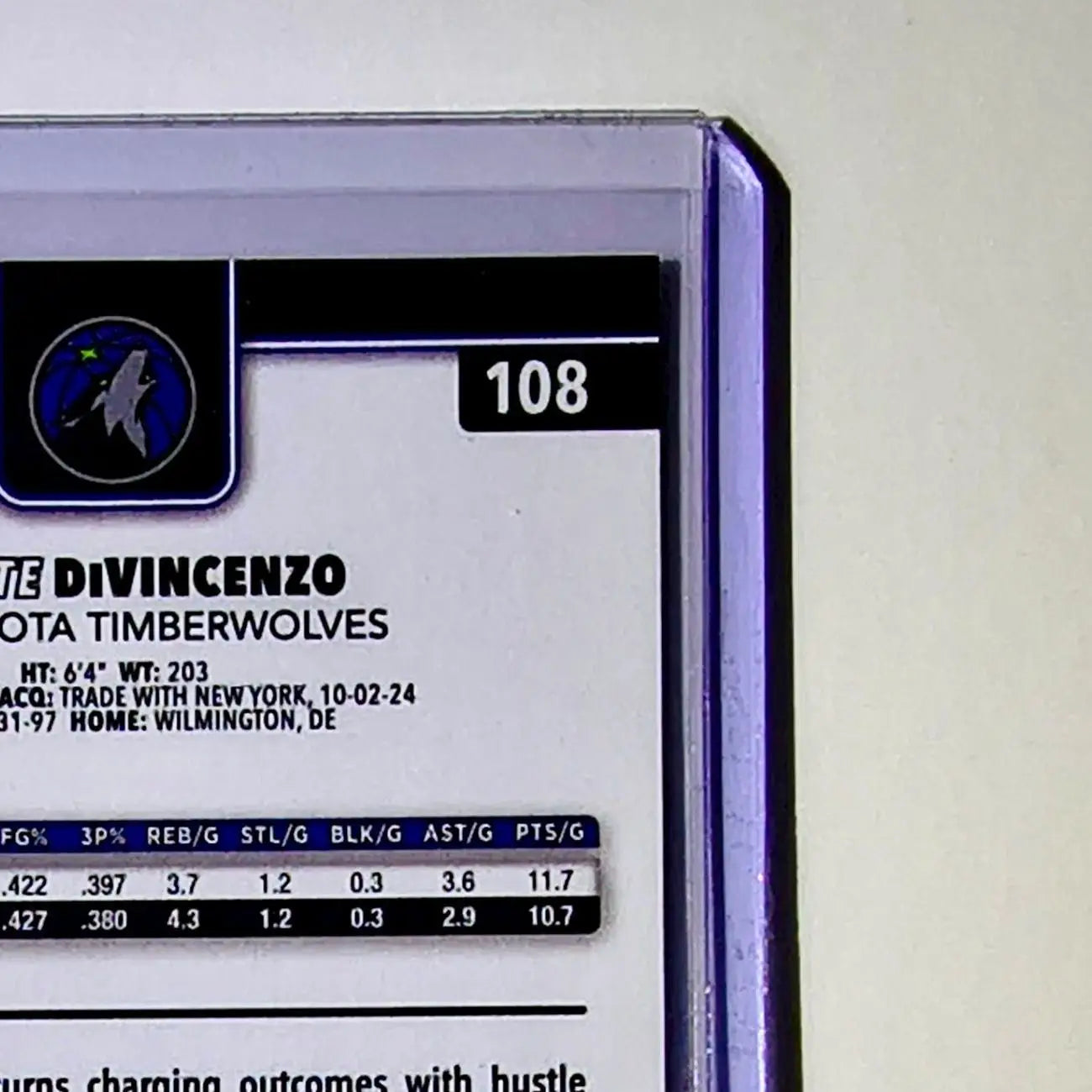 Donte DiVincenzo 2025-26 NBA Topps Chrome Update #108 Card Timberwolves - Basketball Card Single
