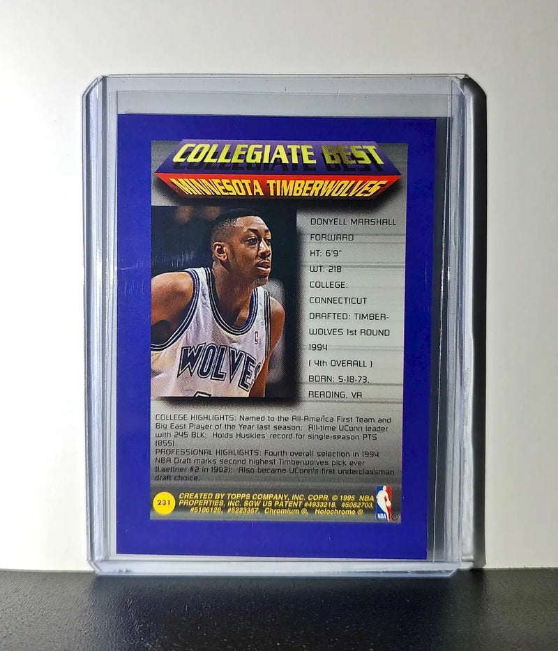 Donyell Marshall 1994-95 Topps Finest #231 Collegiate Best