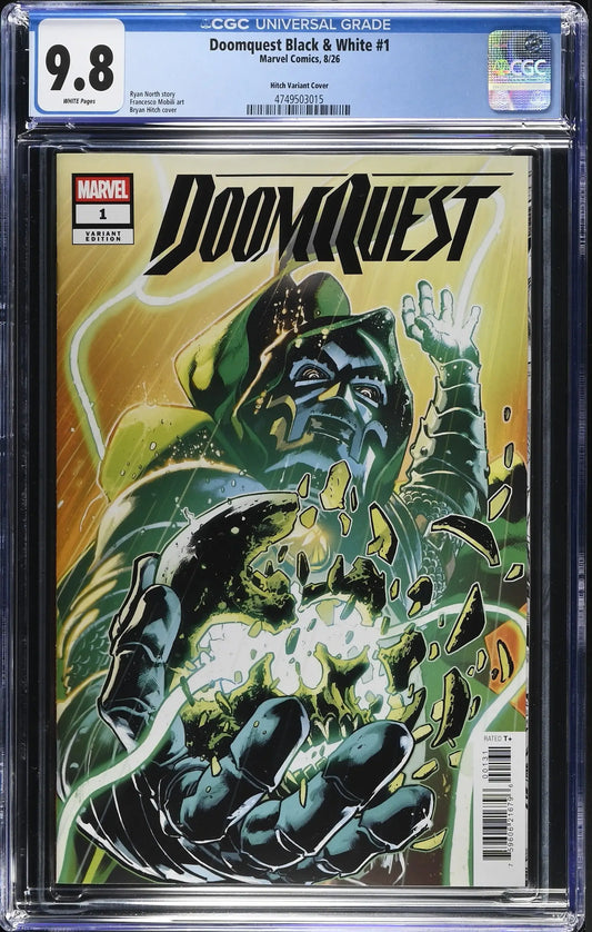 Doomquest #1 Hitch Cover 616 Day B&W Edition CGC 9.8 - Comic Book