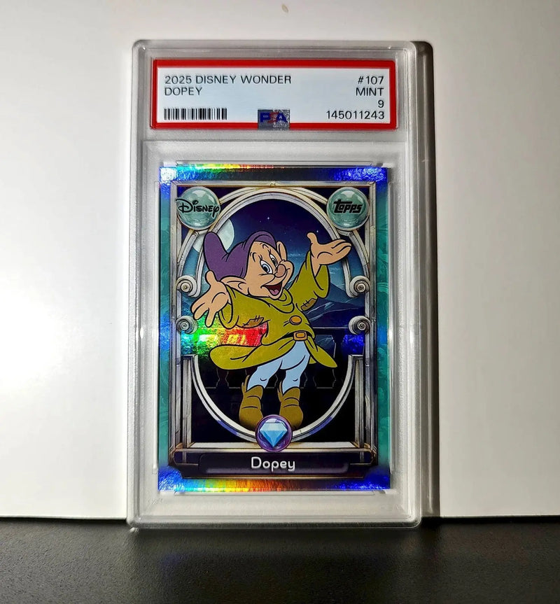 Dopey 2025 Topps Disney #107 Diamond Card Snow White and the Seven Dwarfs PSA 9 - Non-Sports Card Single