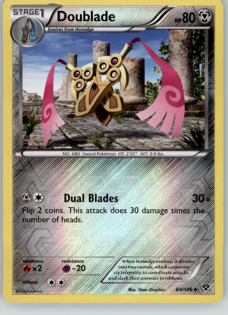 Doublade - XY Base Set - 84/146 - Reverse Holo LP Pokemon - Pokémon Card Single