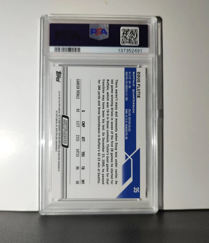 Doug Flutie 2023 Topps Chrome #35 Magenta Refractor 374/399 PSA 8 NM-MT