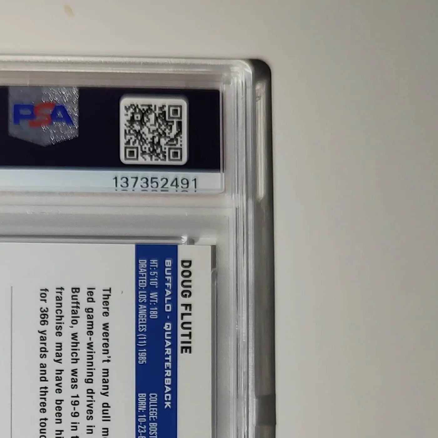 Doug Flutie 2023 Topps Chrome #35 Magenta Refractor 374/399 PSA 8 NM-MT