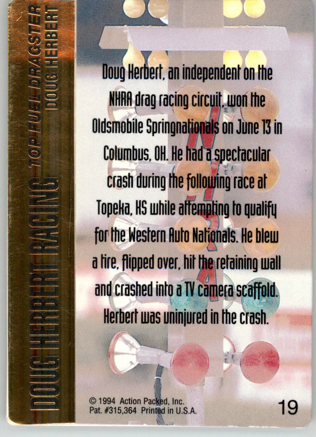 Doug Herbert - 1994 Action Packed NHRA - #19 - Racing