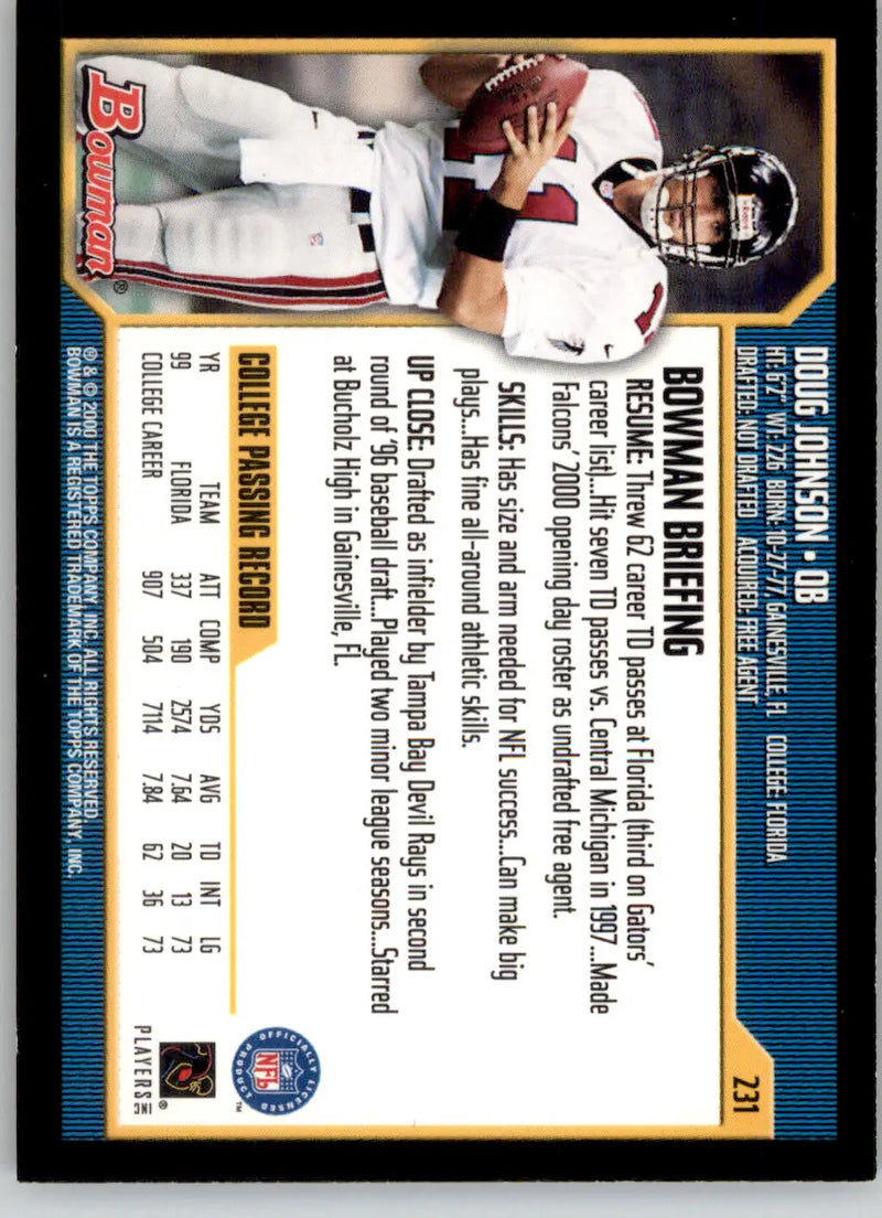 Doug Johnson - 2000 Bowman - #231 - RC Football - Football Card Single