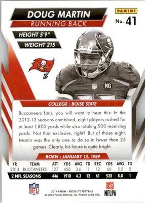 Doug Martin - 2014 Panini Absolute - #41 - Retail Football - Football Card Single