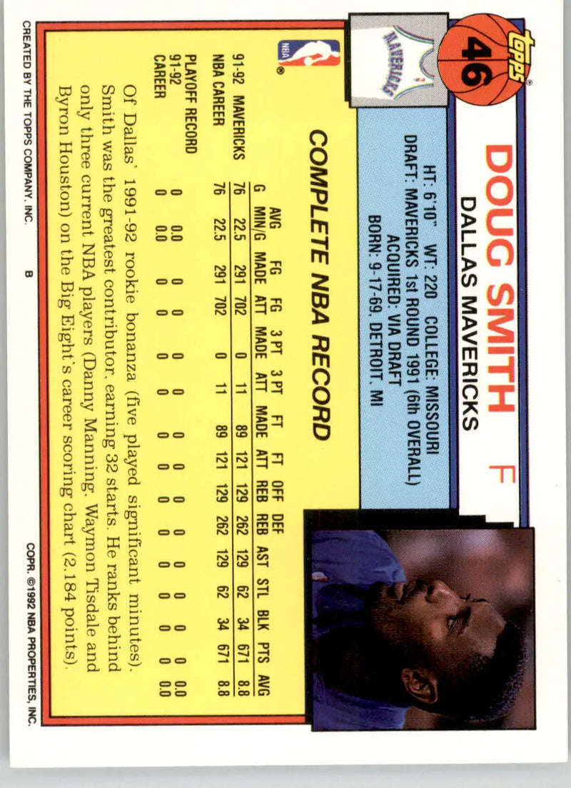 Doug Smith - 1992-93 Topps - #46 - Basketball