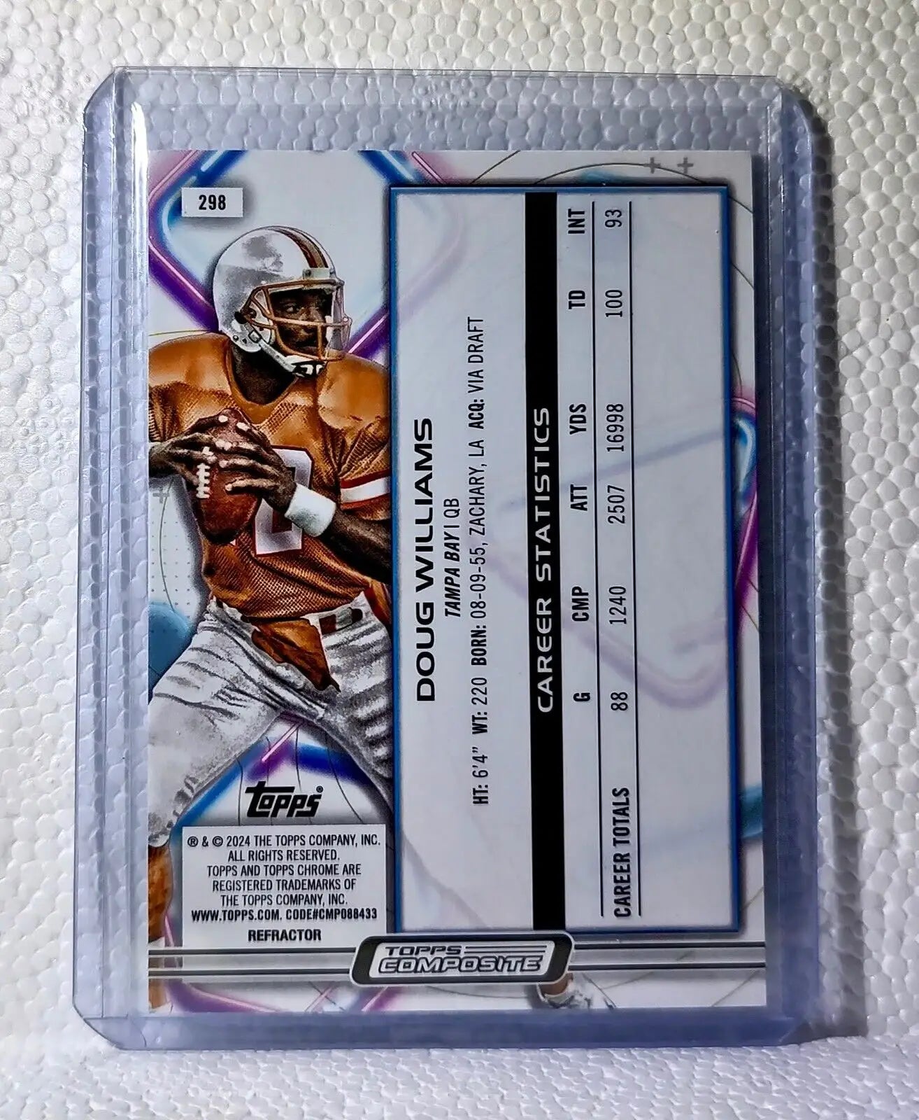 Doug Williams 2023 Topps Chrome NFL #298 Refractor Football Card Tampa Bay Buccaneers - Football Card Single