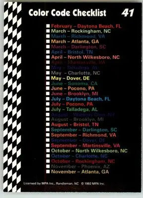 Dover - 1992 Food Lion Richard Petty - #41 - Racing - Racing Card Single