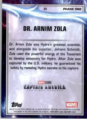 Dr. Arnim Zola - 2025 Topps Chrome Marvel Studios - #25 - Non_sport - Non-Sports Card Single