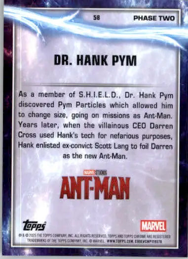 Dr. Hank Pym - 2025 Topps Chrome Marvel Studios - #58 - Non_sport - Marvel Card Single