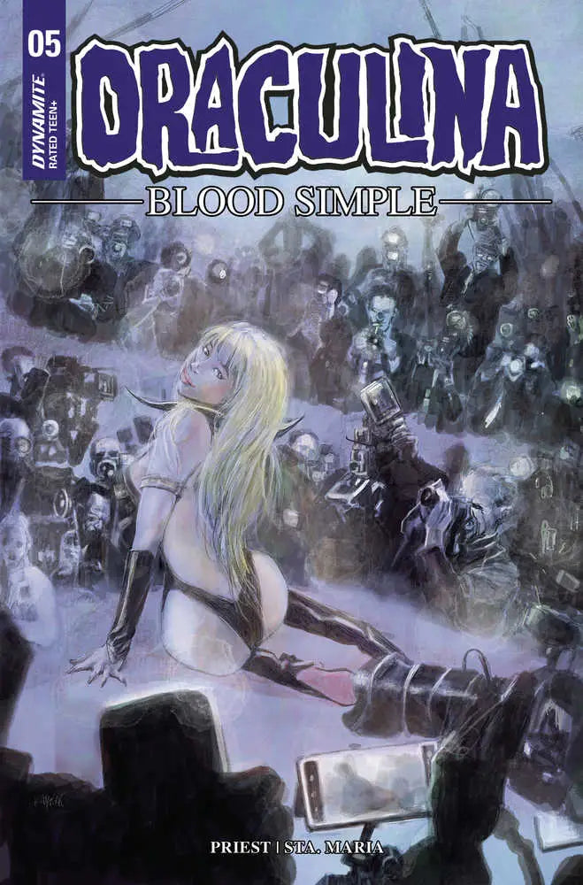 Gothic horror comic book cover for Draculina Blood Simple #5, ideal for trading cards fans