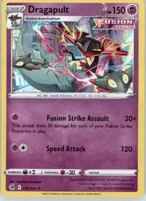 Dragapult - SWSH08: Fusion Strike - 130/264 - Holo NM - Pokémon Card Single