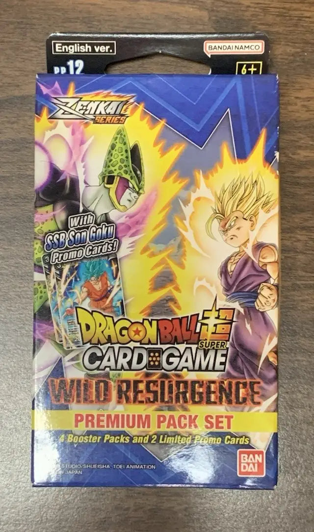 DRAGON BALL SUPER TCG Wild Resurgence PP12 PREMIUM PACK SET SSB Son Goku Promo - Dragon Ball Card Box