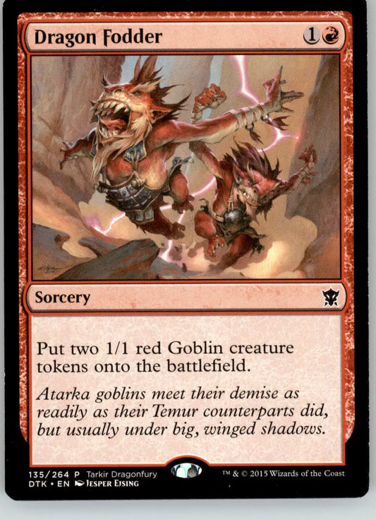 Dragon Fodder - Tarkir Dragonfury Promos - 135 - LP Magic: The Gathering - Magic Card Single