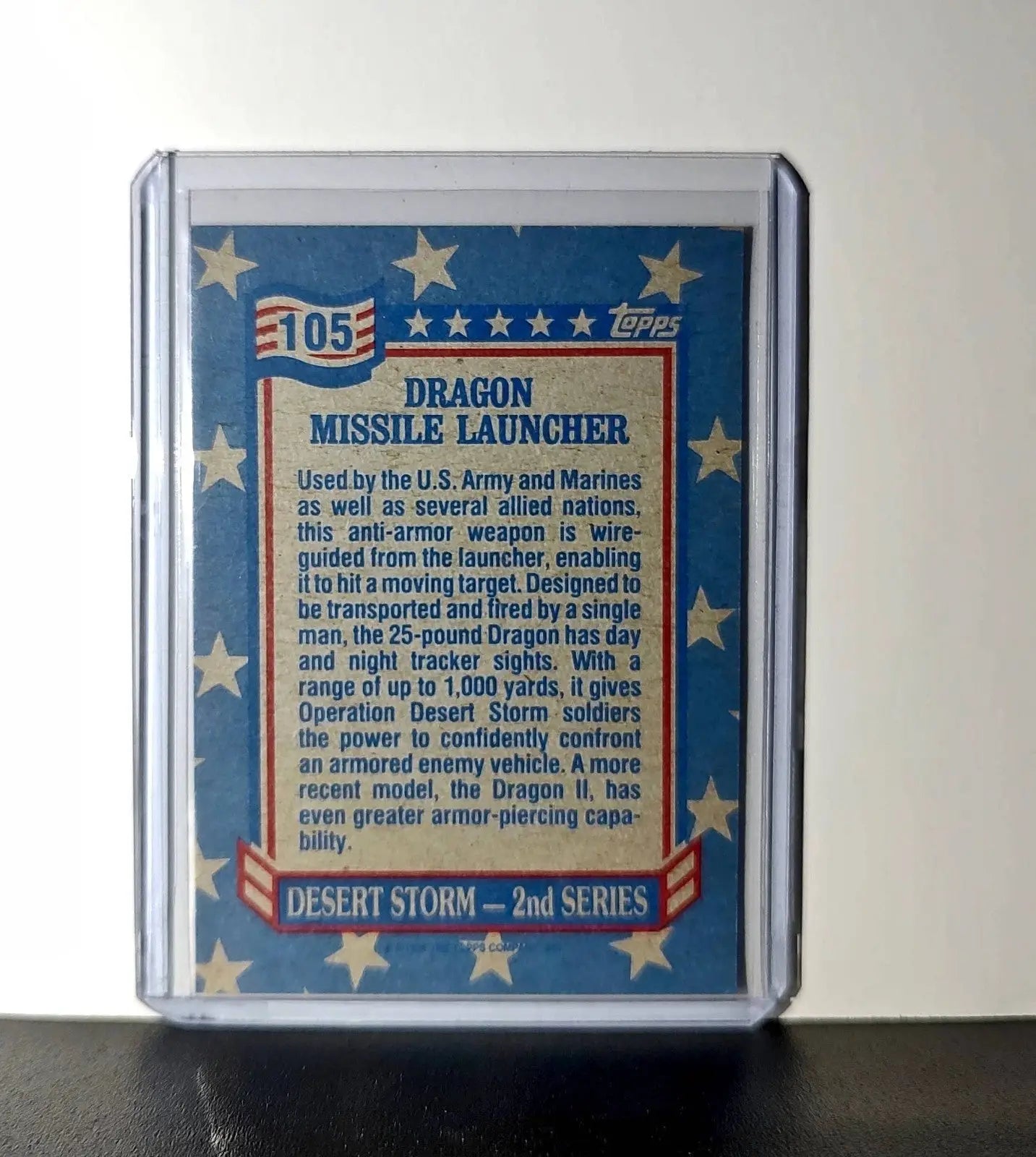 Dragon Missile Launcher 1991 Topps Desert Storm #105 Card - Non-Sports Card Single