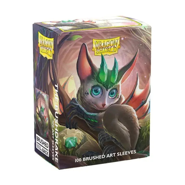Dragon Shield Brushed Art Sleeves box featuring The Bushdrake design for card protection