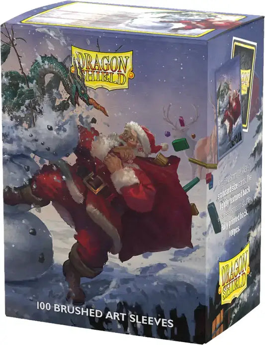 Dragon Shield Brushed Art Sleeves - Christmas 2025 ’The Snowman Game’ 100ct - Gaming Supplies - Card Sleeves