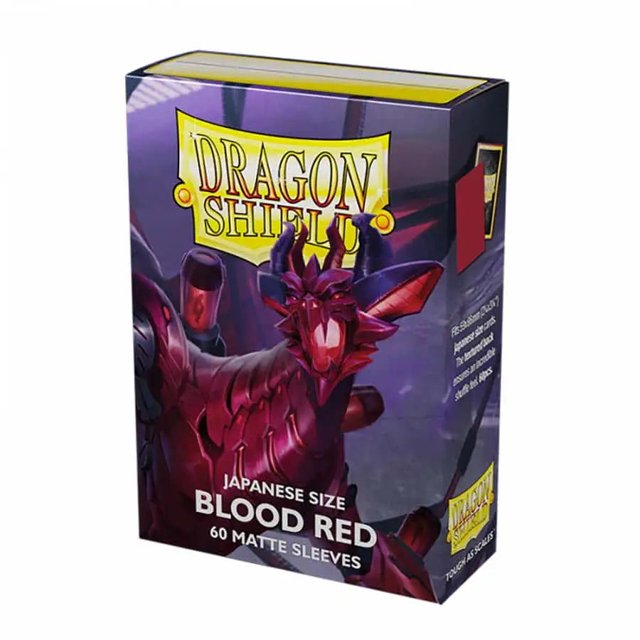 Dragon Shield Japanese Sized Matte Sleeve - Blood Red 60ct - Gaming Supplies - Card Sleeves