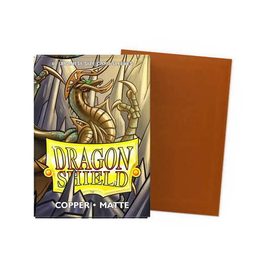 Dragon Shield Japanese Sized Matte Sleeves - Copper 60ct - Gaming Supplies - Card Sleeves