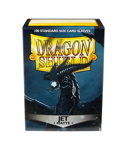 Dragon Shield Matte Black Card Sleeves for trading cards with dragon logo box
