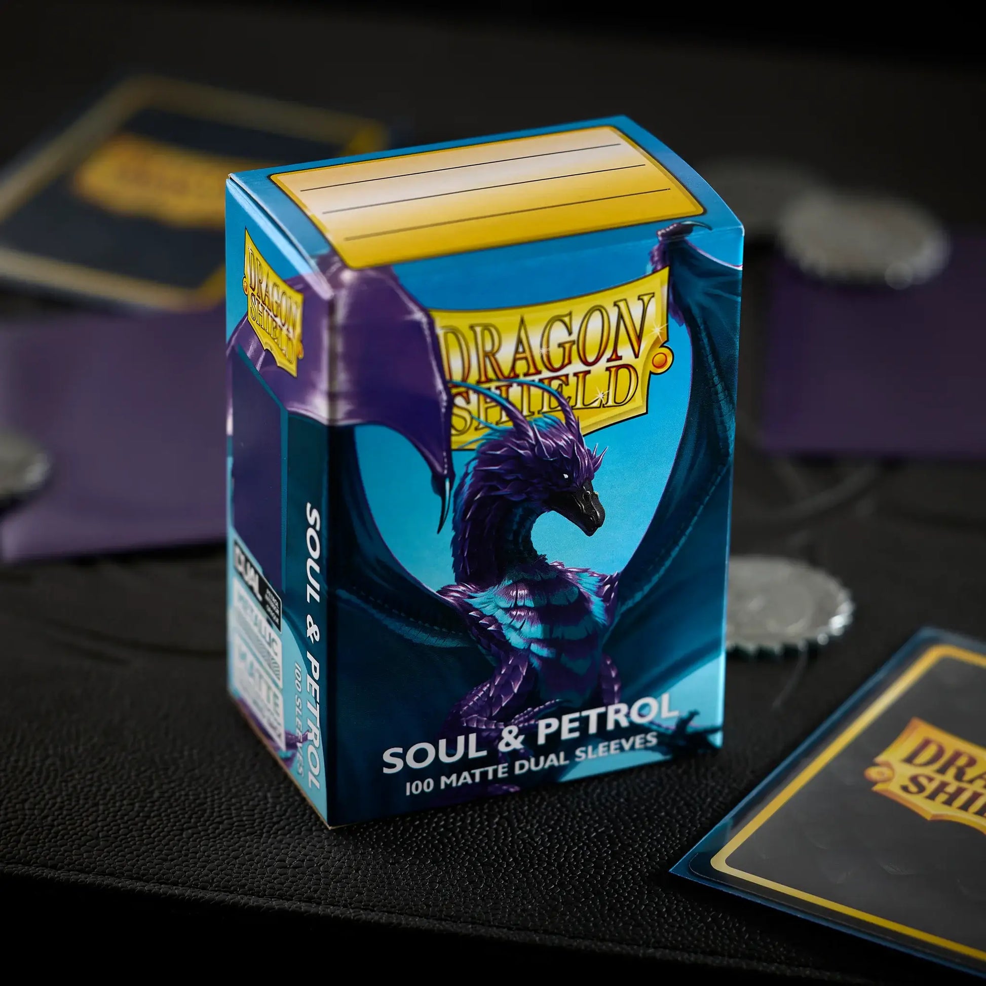 Dragon Shield Matte Dual Sleeve - Soul & Petrol 100ct - Gaming Supplies - Card Sleeves