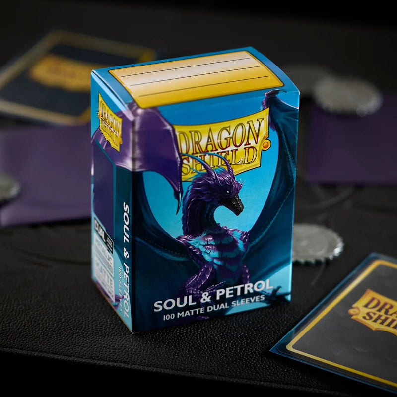 Dragon Shield Matte Dual Sleeve - Soul & Petrol 100ct - Gaming Supplies - Card Sleeves