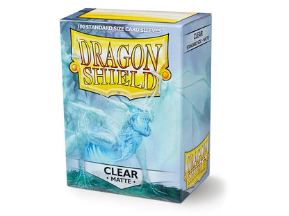 Dragon Shield Matte Sleeve - Clear ‘Angrozh’ 100ct - Gaming Supplies - Card Sleeves