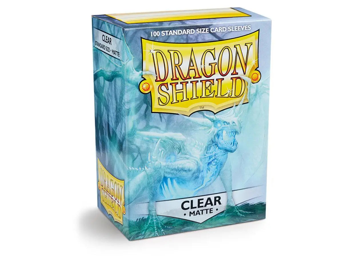 Dragon Shield Matte Sleeve - Clear ‘Angrozh’ 100ct - Gaming Supplies - Card Sleeves