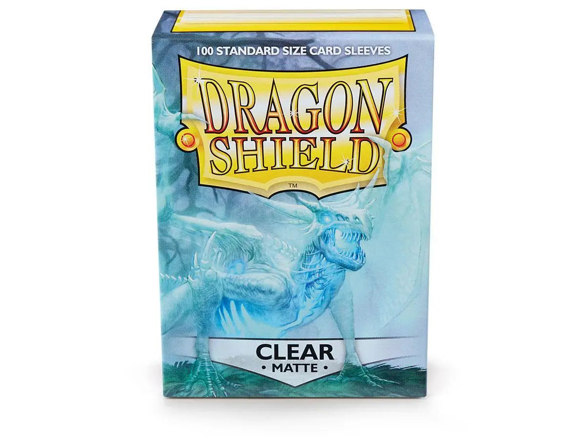 Dragon Shield Matte Sleeve - Clear ‘Angrozh’ 100ct - Gaming Supplies - Card Sleeves