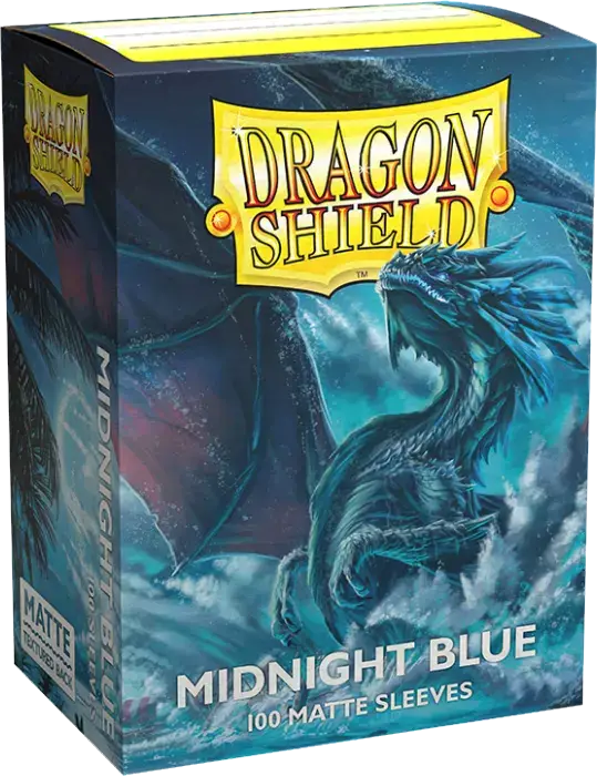 Dragon Shield Matte Sleeve - Midnight Blue ‘Ondallix’ 100ct - Gaming Supplies - Card Sleeves