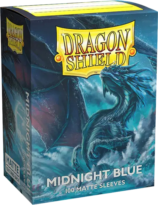 Dragon Shield Matte Sleeve - Midnight Blue ‘Ondallix’ 100ct - Gaming Supplies - Card Sleeves