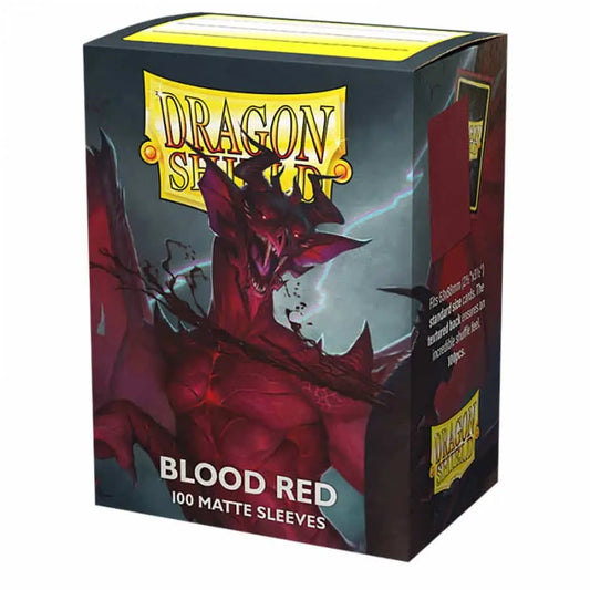 Dragon Shield Matte Sleeves - ’Blood Red’ 100ct - Gaming Supplies - Card Sleeves