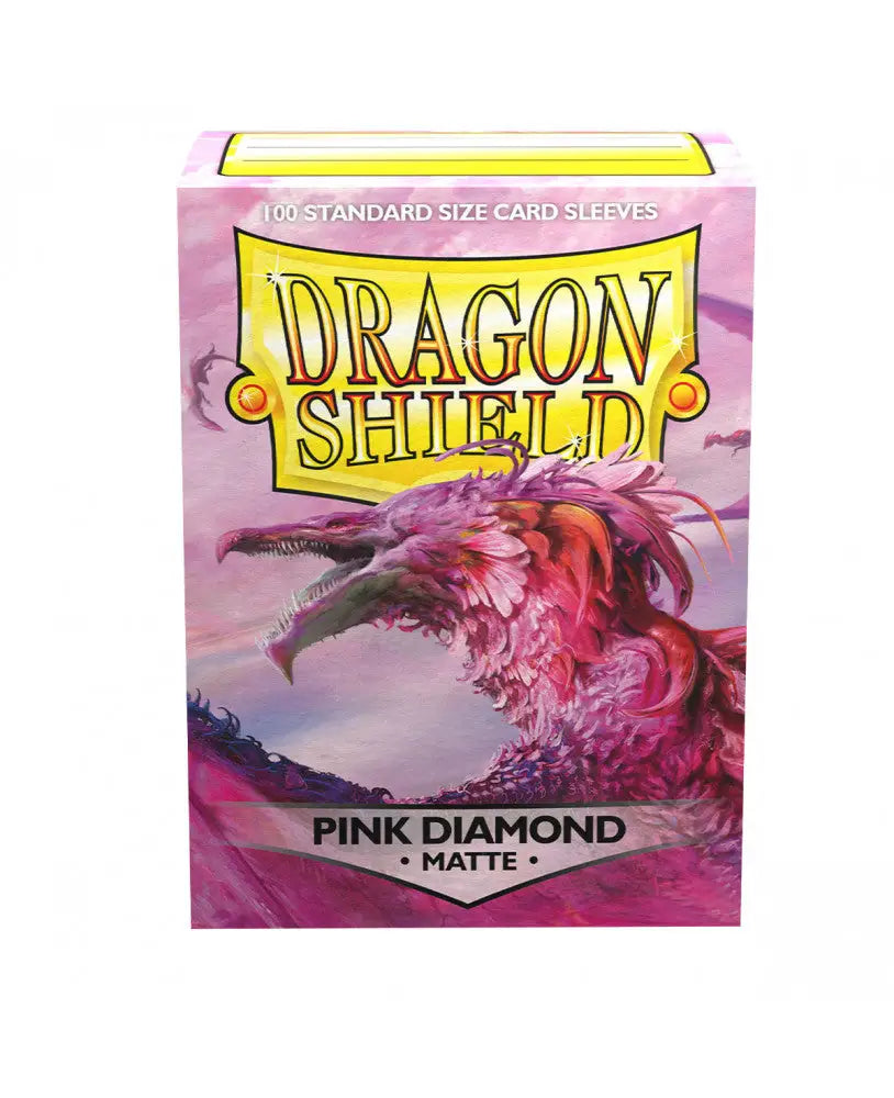 Dragon Shield Matte Sleeves - Pink Diamond ‘Flor’ 100ct - Gaming Supplies - Card Sleeves