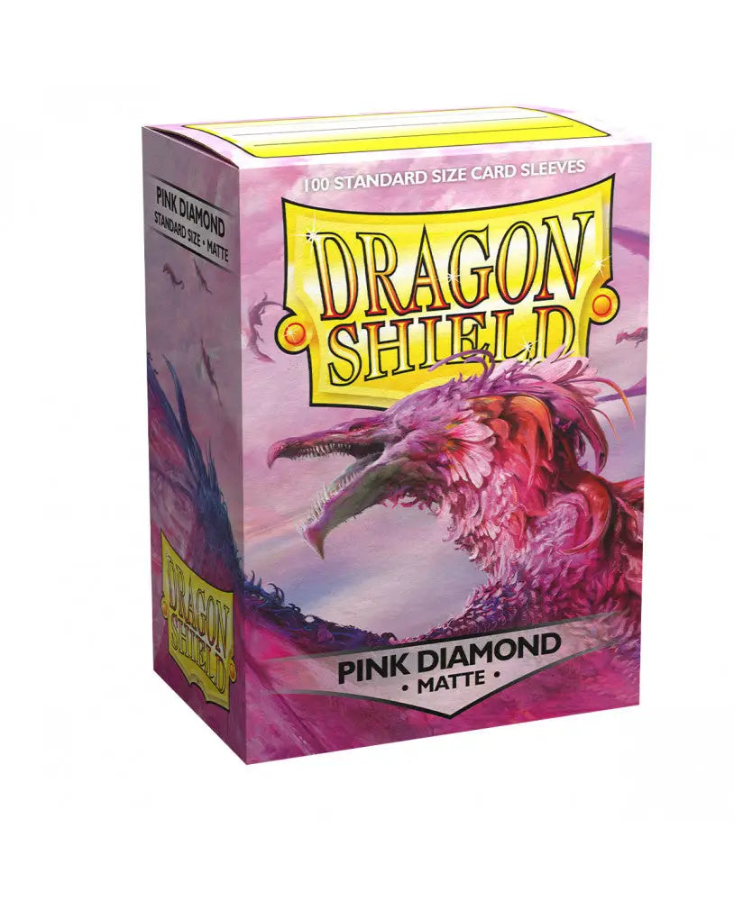 Dragon Shield Matte Sleeves - Pink Diamond ‘Flor’ 100ct - Gaming Supplies - Card Sleeves