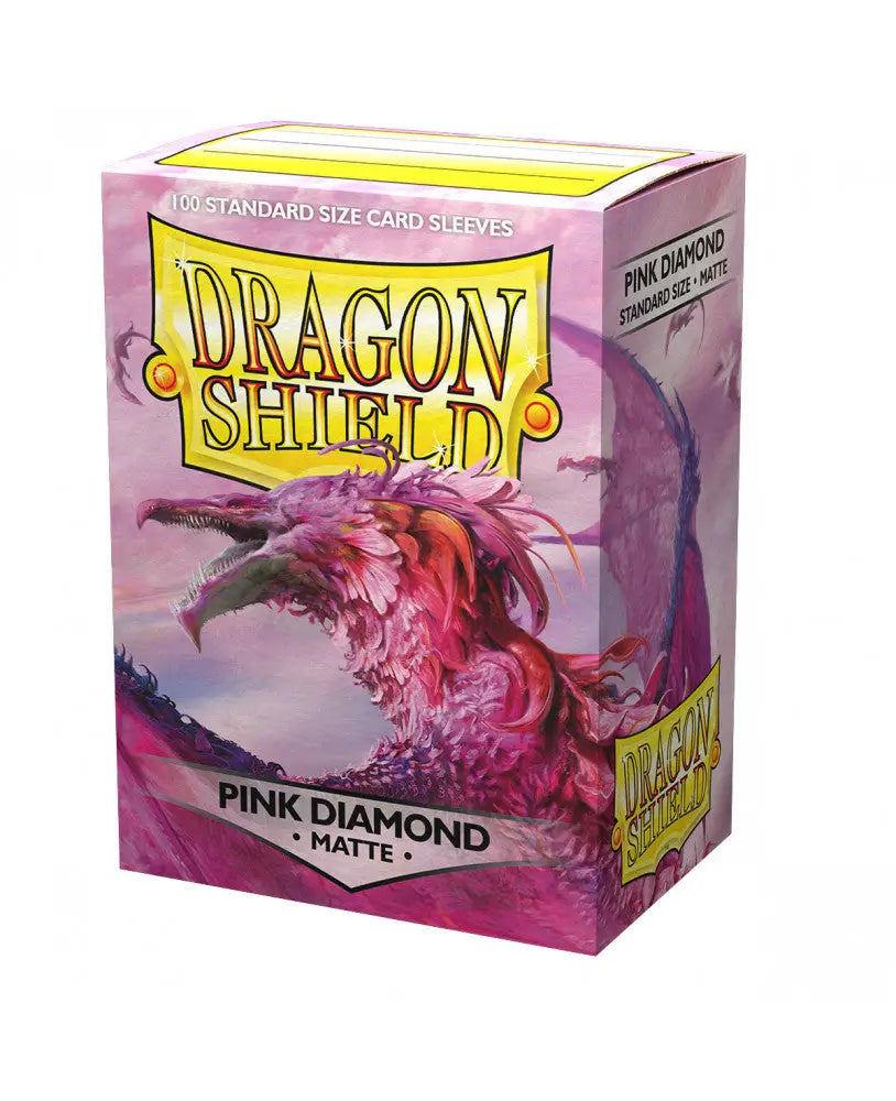 Dragon Shield Matte Sleeves - Pink Diamond ‘Flor’ 100ct - Gaming Supplies - Card Sleeves