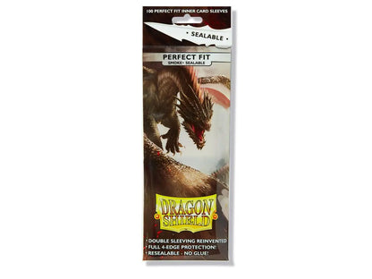 Dragon Shield Perfect Fit Sleeve - Smoke ‘Yarost’ 100ct - Gaming Supplies - Card Sleeves