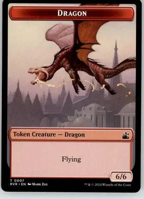 Dragon Token - Ravnica Remastered - 7 - NM Magic: The Gathering - Magic Card Single