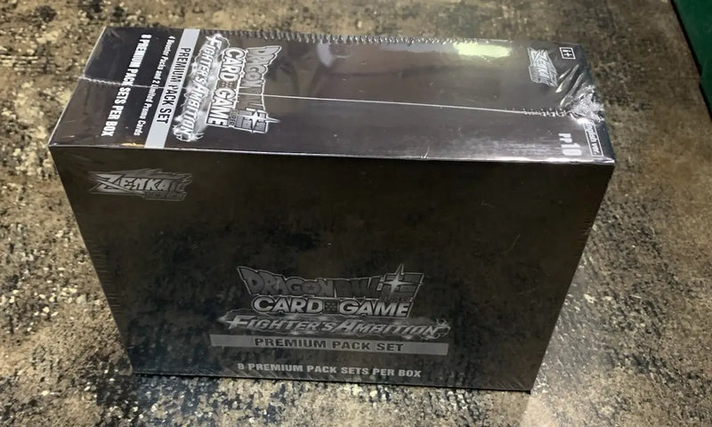 DRAGONBALL SUPER TCG Sealed Display Box 8x Premium Pack FIGHTER’S AMBITION PP10 - TCG Card Box