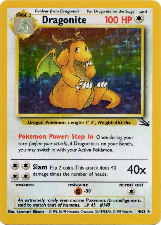 Dragonite (4/62) [Fossil Unlimited] - TCG - Pokemon Single