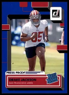 Drake Jackson Rookie 2022 Donruss Blue Press Proof #379 San Francisco 49ers - Football Card Single