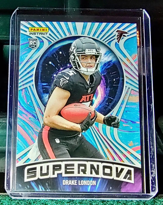 Drake London 2022 Panini NFL Instant Supernova #2 Rookie Football Card 1/1523 - Football Card Single