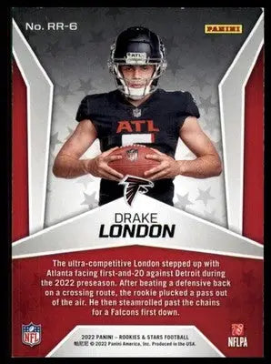Drake London 2022 Panini Rookies & Stars Rookie Rush #RR-6 Atlanta Falcons - Football Card Single
