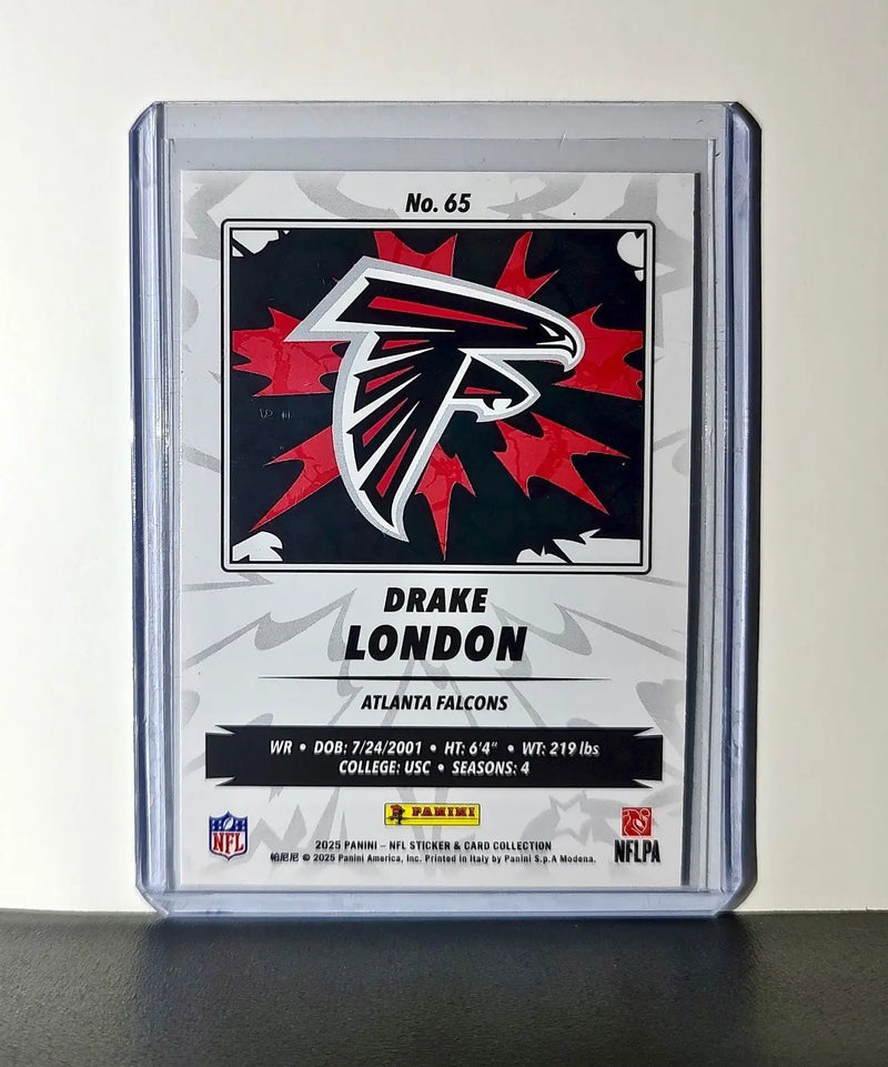Drake London 2025 Panini NFL #65 Sticker Card Atlanta Falcons