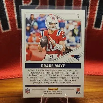 Drake Maye 2025 Panini Score Throwbacks Insert #3 Football Card Patriots NFL - Football Card Single