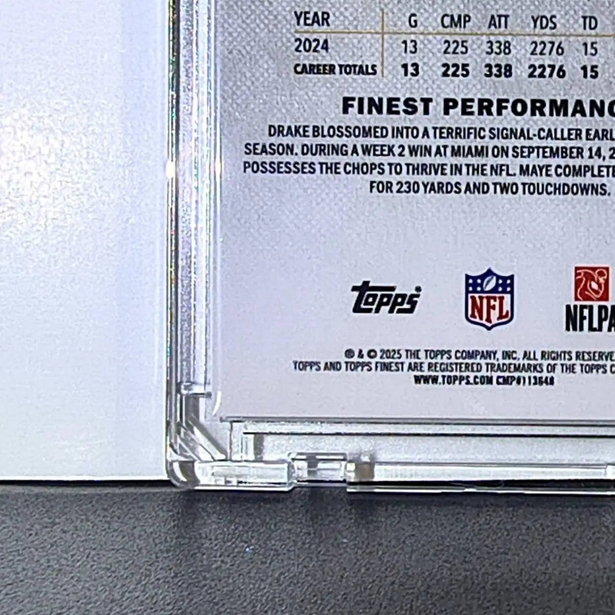 Drake Maye 2025 Topps Finest NFL #62 Football Card New England Patriots - Football Card Single