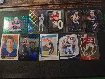 Drake Maye RC Lot - 10 Maye RCs. Rated RC refractors Chrome Absolute more! - Football Card Single