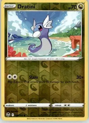 Dratini - SWSH12: Silver Tempest - 129/195 - Reverse Holo LP - Pokémon Card Single