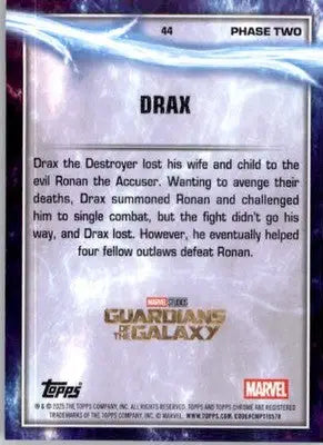 Drax - 2025 Topps Chrome Marvel Studios - #44 - Non_sport - Marvel Card Single